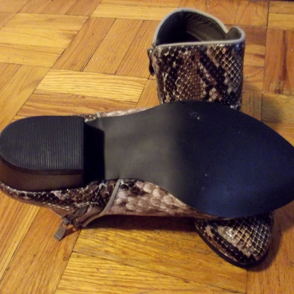 Brown Snake Ankle Boot